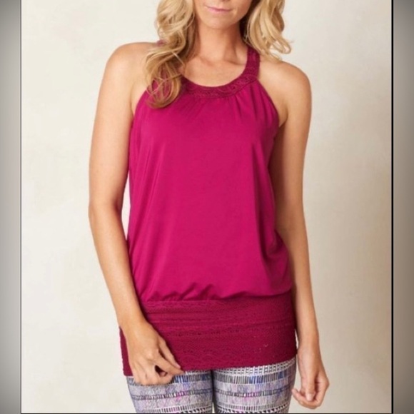 PRANA Ani Athletic Fushia Tank Top.  Size Small - Picture 1 of 6